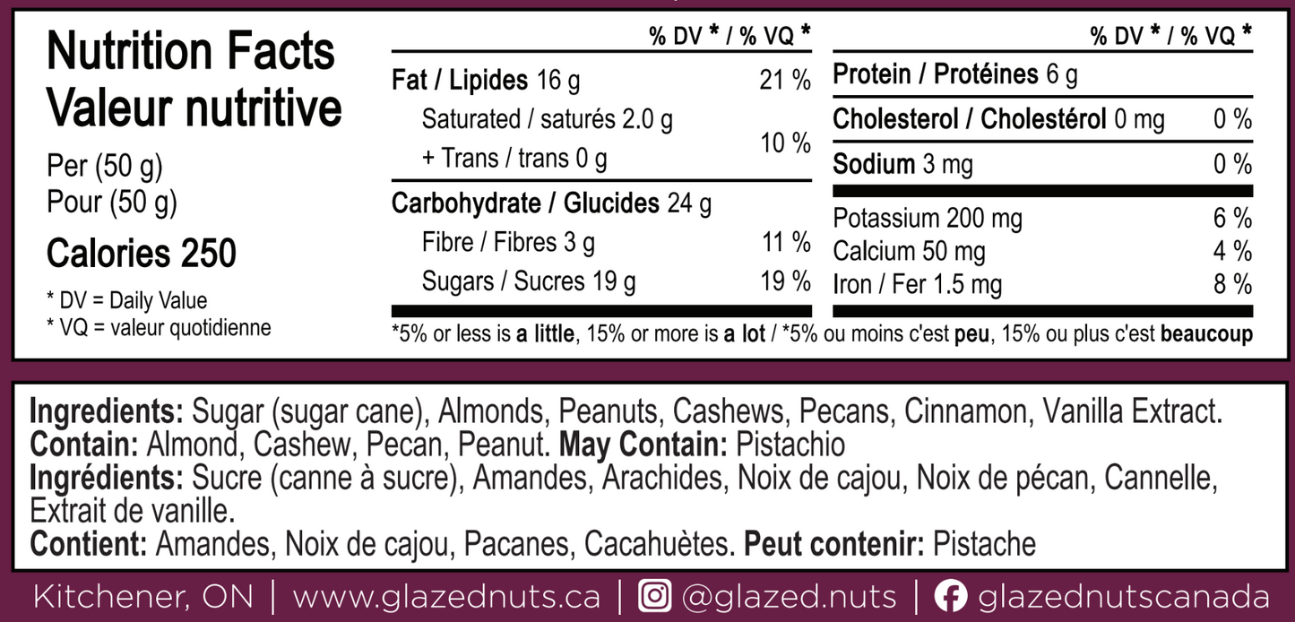 Canadian Cinnamon Sweet - Cinnamon Roasted Nuts