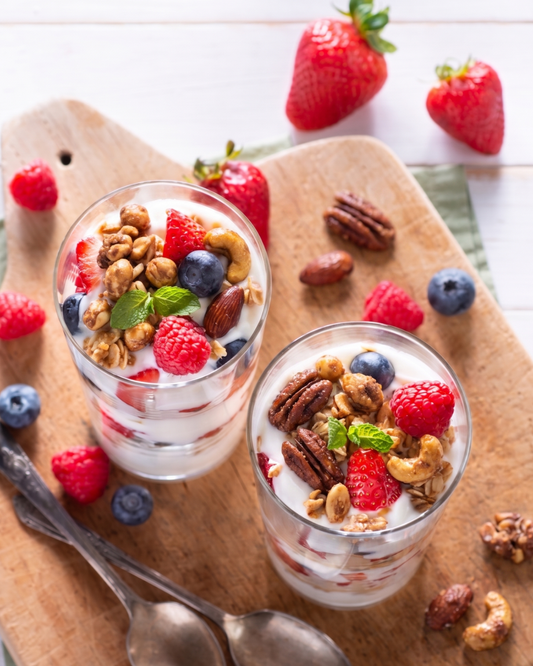 Berry Yogurt Parfait with Canadian Praline Maple Roasted Nuts