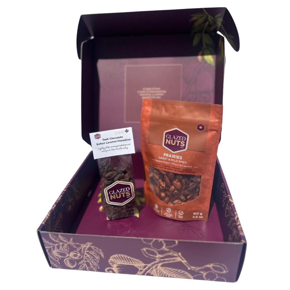 Gift Box with 1 Assorted Nut Bag + 1 Specialty Chocolate