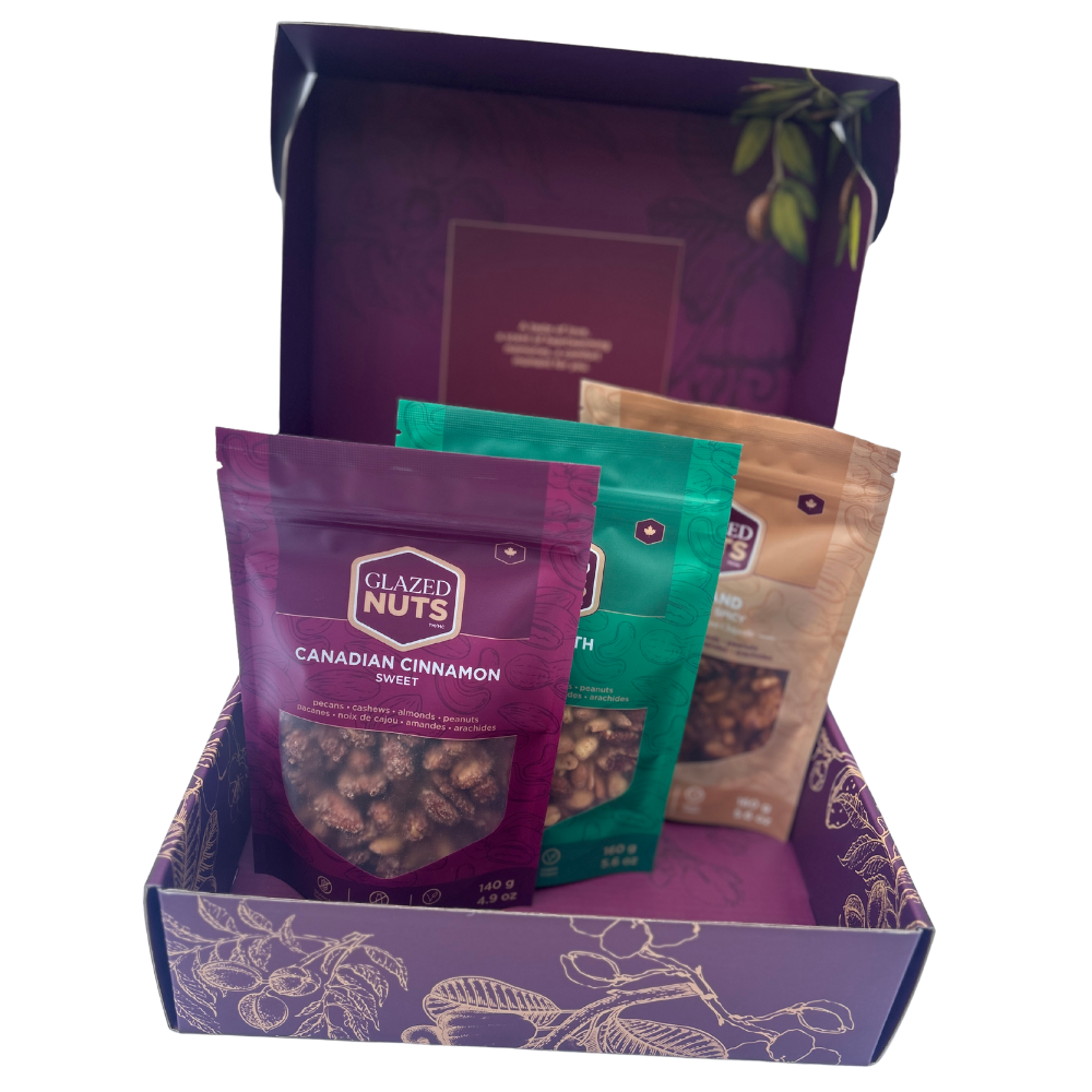 Gift Box with 3 Assorted Nut Bags