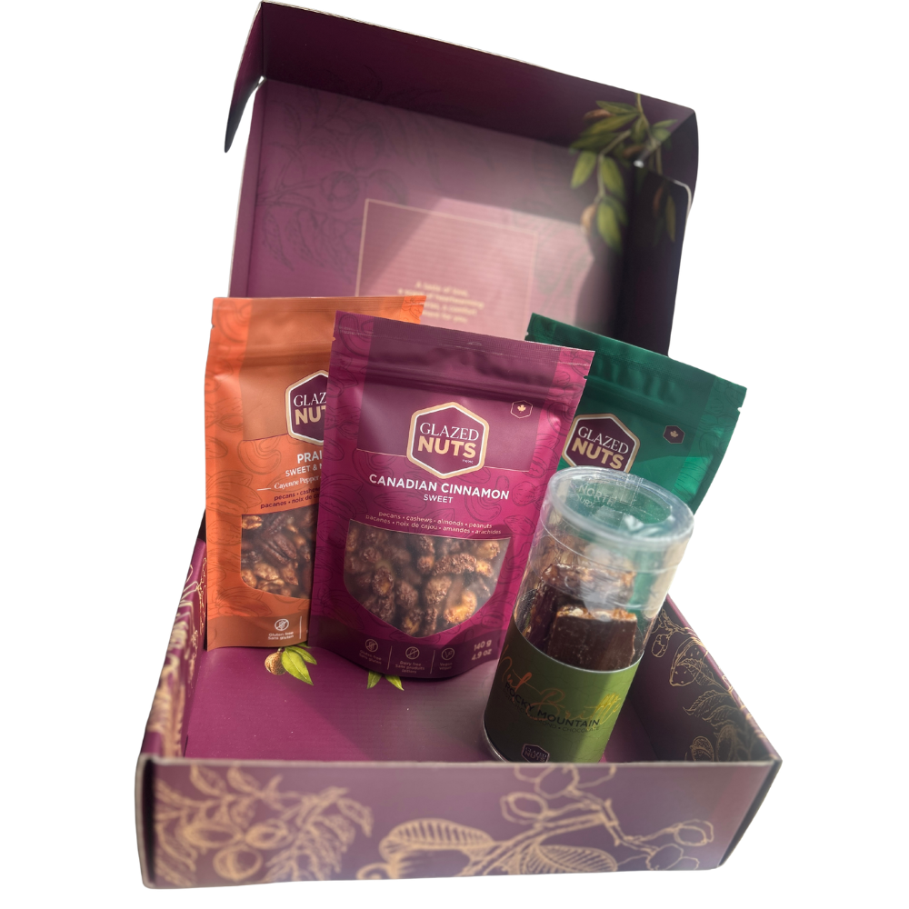 Gift Box with 3 Assorted Nut Bags + 1 Nut Brittle (Free Gift Box)