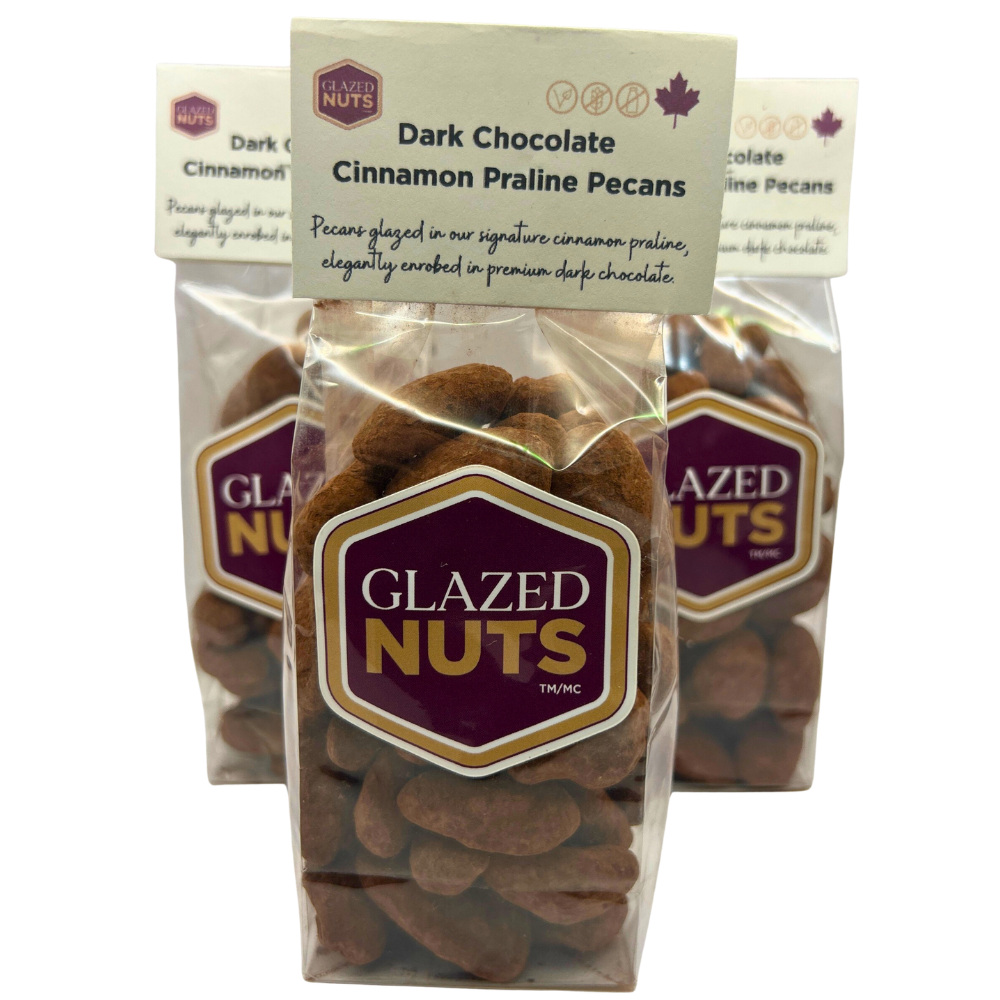 Dark Chocolate Cinnamon Praline Pecans